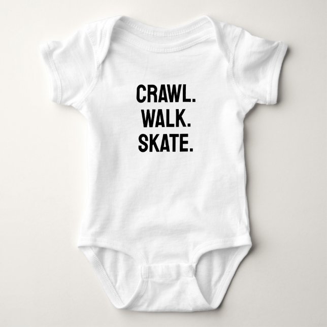 Roller Skater Boy Skating Baby Bodysuit (Front)
