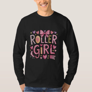 Roller Skater Girl 70s 80s 90s Roller Skates Rolle T-Shirt