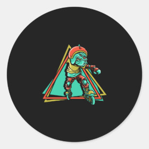 Roller Skater Inline Skating Classic Round Sticker