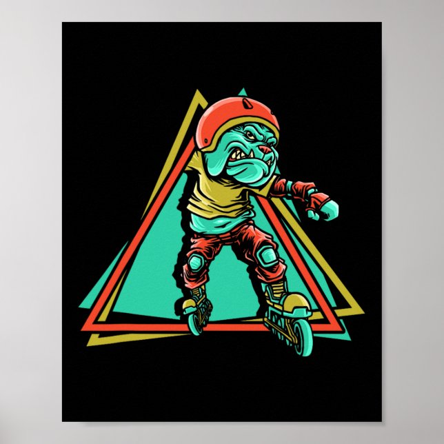 Roller Skater Inline Skating  Poster (Front)