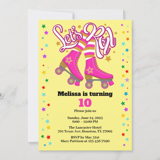 Roller Skates any age Invitation (Front)