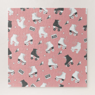 Roller skates cassette pattern. jigsaw puzzle