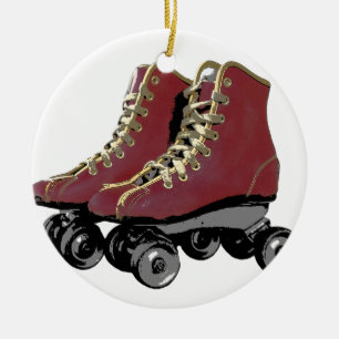 Roller Skates Ceramic Tree Decoration