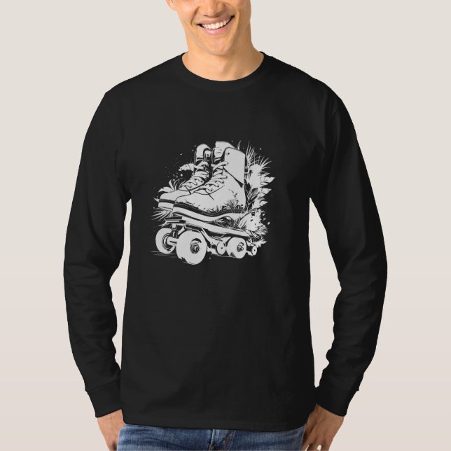 Roller Skates Comic T-Shirt (Front)