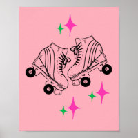 Roller Skates Derby Skating Pink