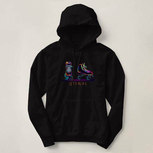 "Roller Skates Hooded Sweatshirt (Design Front)