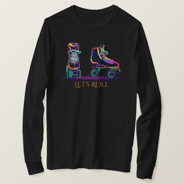 Roller Skates Long Sleeve T-Shirt (Design Front)