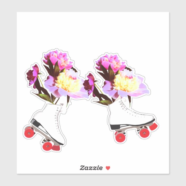 Roller Skates Peonies (Sheet)