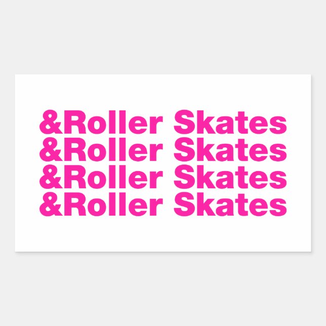 & Roller Skates Rectangular Sticker (Front)