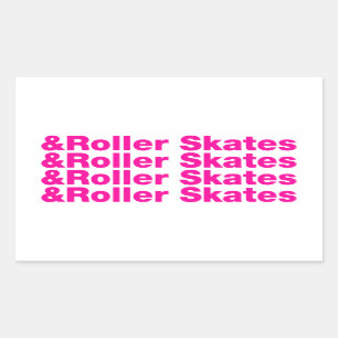 & Roller Skates Rectangular Sticker