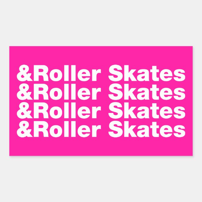& Roller Skates Rectangular Sticker (Front)