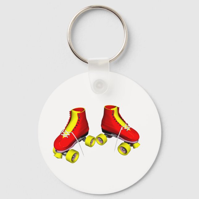 roller skates red key ring (Front)