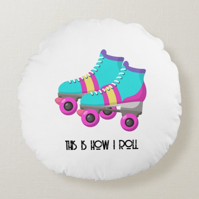 Roller Skates Round Cushion (Front)