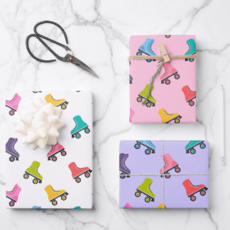 Roller Skates Skating Design Wrapping Paper Sheet
