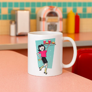 Roller Skates Waitress Coffee Mug