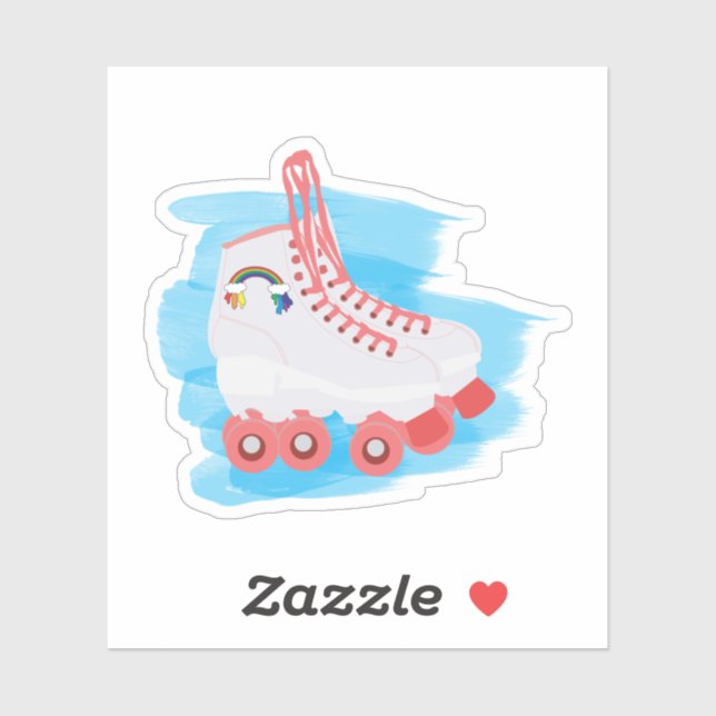 Roller Skates with Watercolor Splash (Sheet)