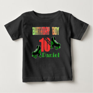 Roller Skating Birthday Boy Family Matching Baby T-Shirt