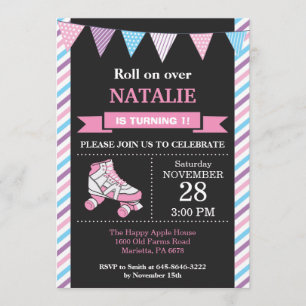 Roller Skating Birthday Invitation Birthday Party