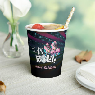 Roller Skating Birthday Paper Cup - Custom