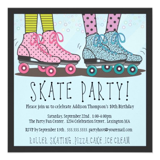 Roller Skating Invitations Free 4