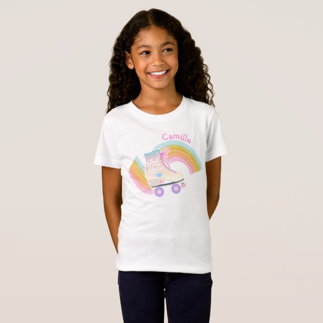 Roller Skating Birthday Personalised T-Shirt (Front Full)