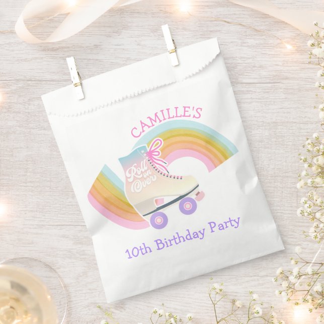 Roller Skating Girl Birthday Party  Favour Bags (Clipped)