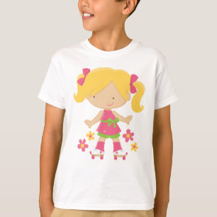 Roller Skating Girl Cute Skater Kids T-shirt