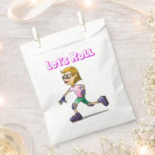 Roller Skating Girl Favour Bags