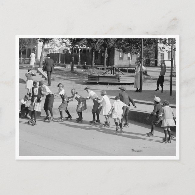 Roller Skating Line Postcard (Front)