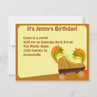 Roller Skating Party Time Invitation
