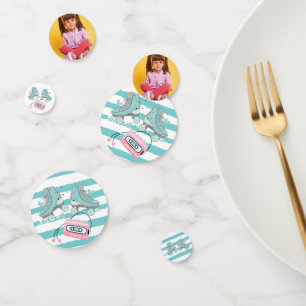 Roller Skating Pastel Photo Personalised Birthday Confetti