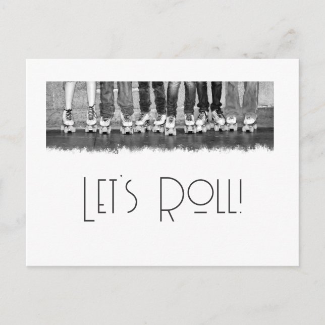 Roller Skating Postcard (Front)