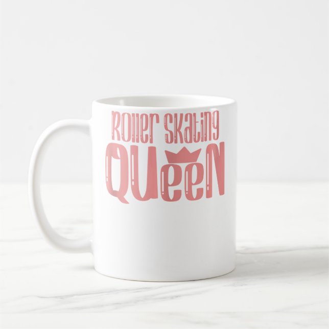 Roller Skating Queen Coffee Mug (Left)