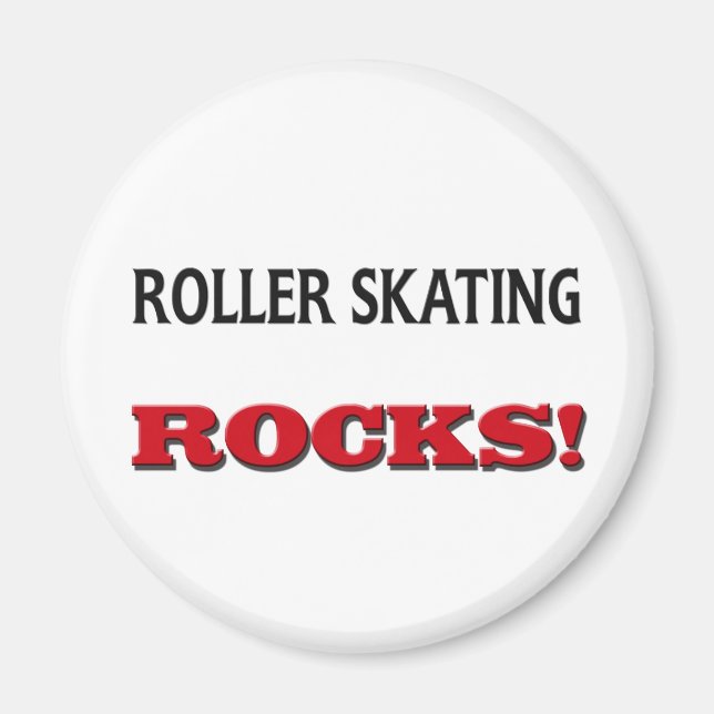 Roller Skating Rocks Magnet (Front)