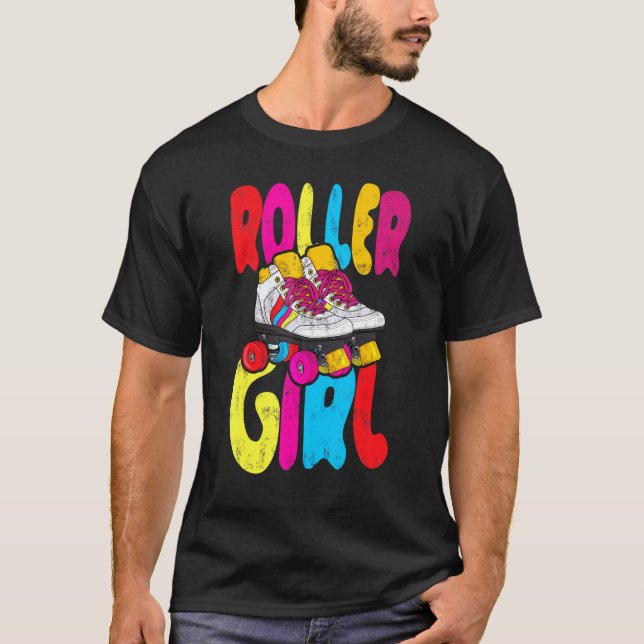 Roller Skating Roller Girl T-Shirt (Front)