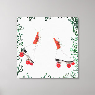 Roller Skating Shrimps  Wall Art