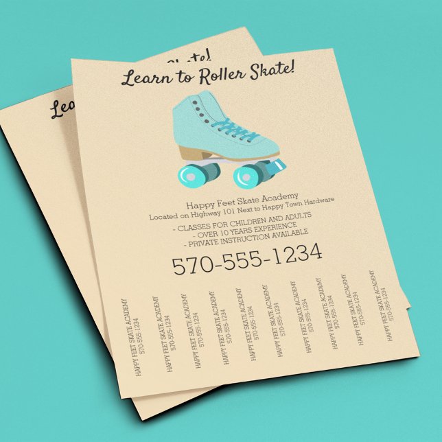 Roller Skating, Skate Lessons, Roller Derby Custom Flyer (Creator Uploaded)