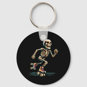 Roller Skating Skater Halloween Key Ring