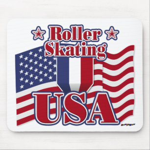 Roller Skating USA Mouse Mat