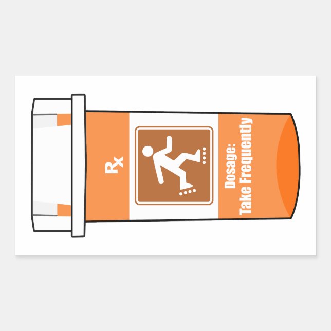 Rollerblading Is My Drug Rectangular Sticker (Front)