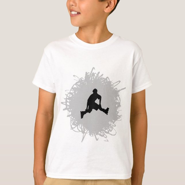 Rollerblading Scribble Style T-Shirt (Front)