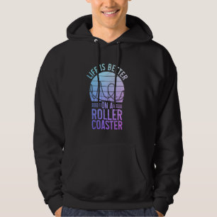 Rollercoaster Amusement Park Funny Roller Coaster Hoodie