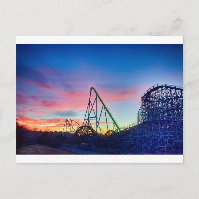 rollercoaster amusement ride postcard (Front)