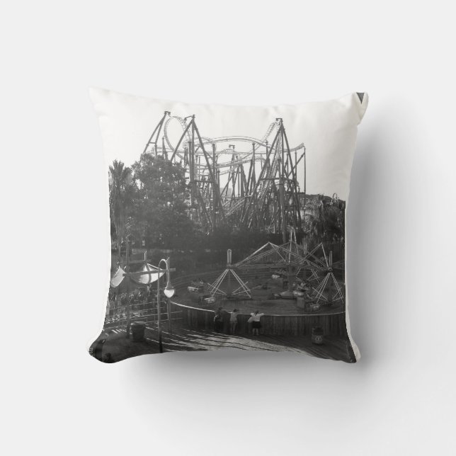 Rollercoaster Black and White Cushion (Front)