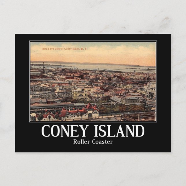 Rollercoaster, Coney Island, New York, Vintage Postcard (Front)