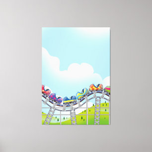 Rollercoaster ride canvas print