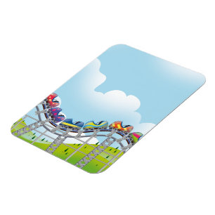 Rollercoaster ride magnet