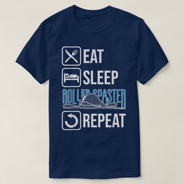 Rollercoaster Rollercoaster Amusement Park Gift Fa T-Shirt (Design Front)