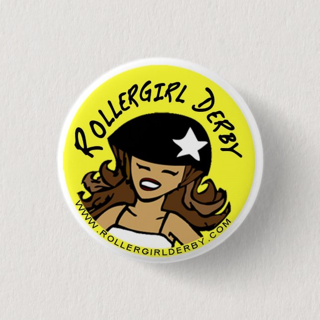 Rollergirl Derby Buttons! 3 Cm Round Badge (Front)