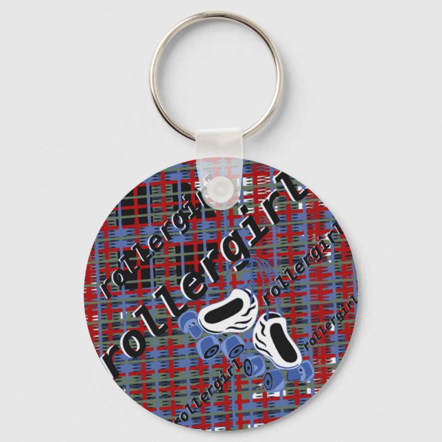 rollergirl plaid attack key ring (Front)